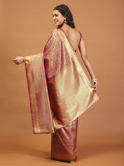 Zari Jaal Brocade Handloom Woven Saree