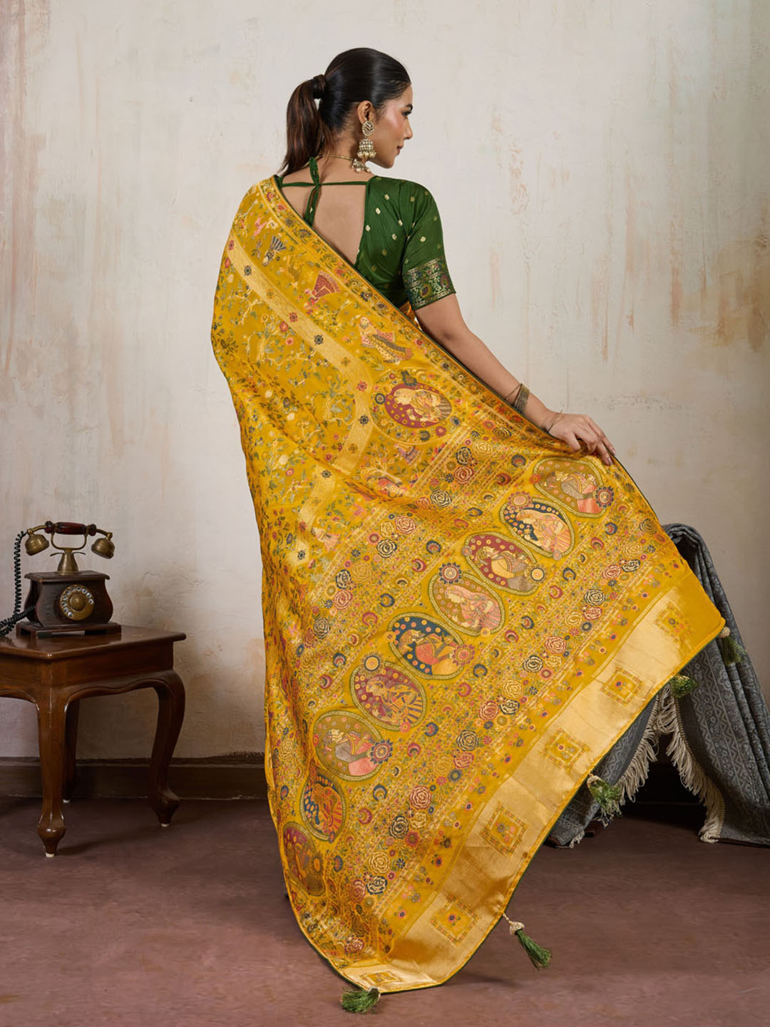 Woven Design Makhmal Silk Saree