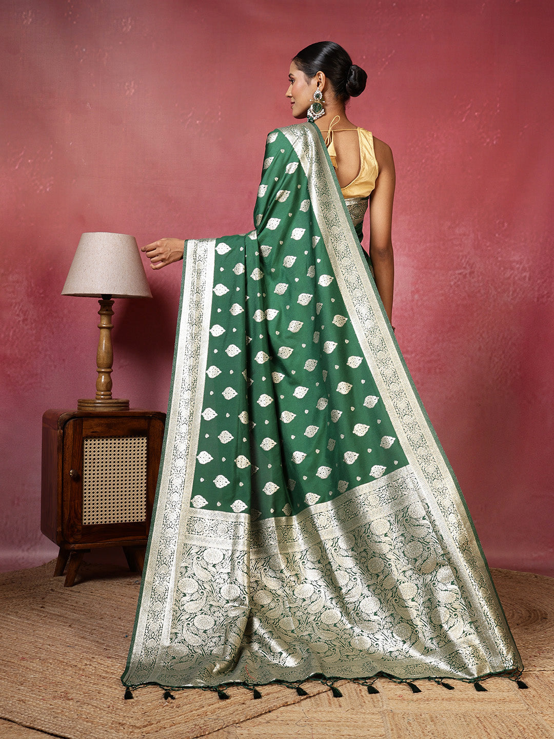 Zari Border Woven Art Silk Saree