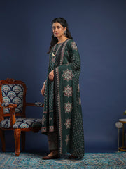Printed Cotton Kurta With Pant & Dupatta