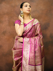 Woven Design Satin Saree