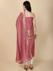 Woven Chanderi Unstitched Suit Piece With Dupatta