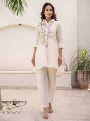 Printed Cotton Kurta With Pants