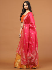 Banarasi Unstitched Choli With Lehenga & Dupatta