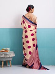 Printed Satin Saree