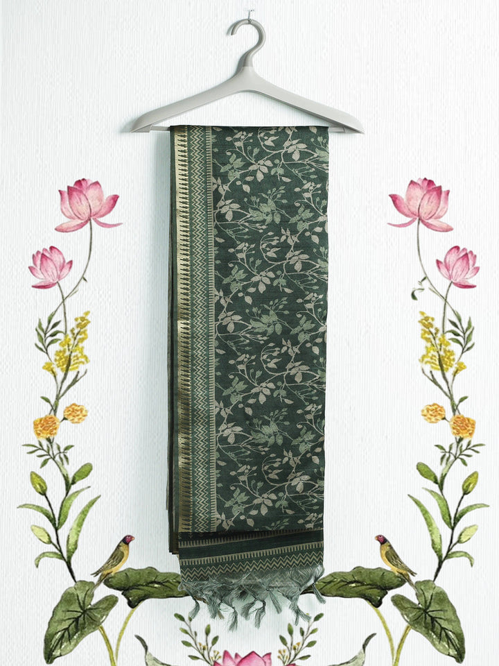 Printed Tussar Saree