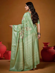 Floral Printed Art Silk Woven Saree