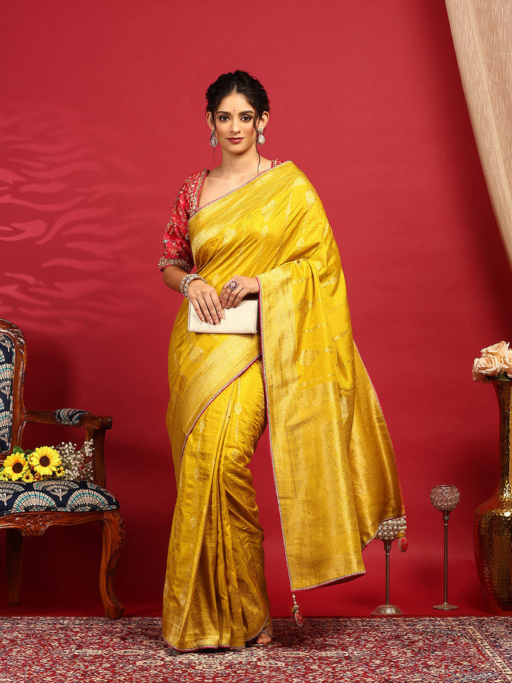 Embroidered Dola Silk Saree