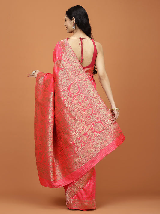 Stone Embroidery Banarasi Saree