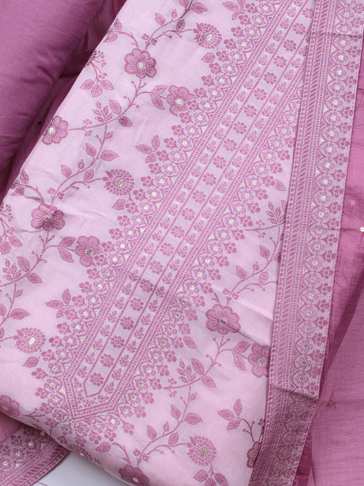 Printed Muslin Unstitched Suit Piece With Dupatta