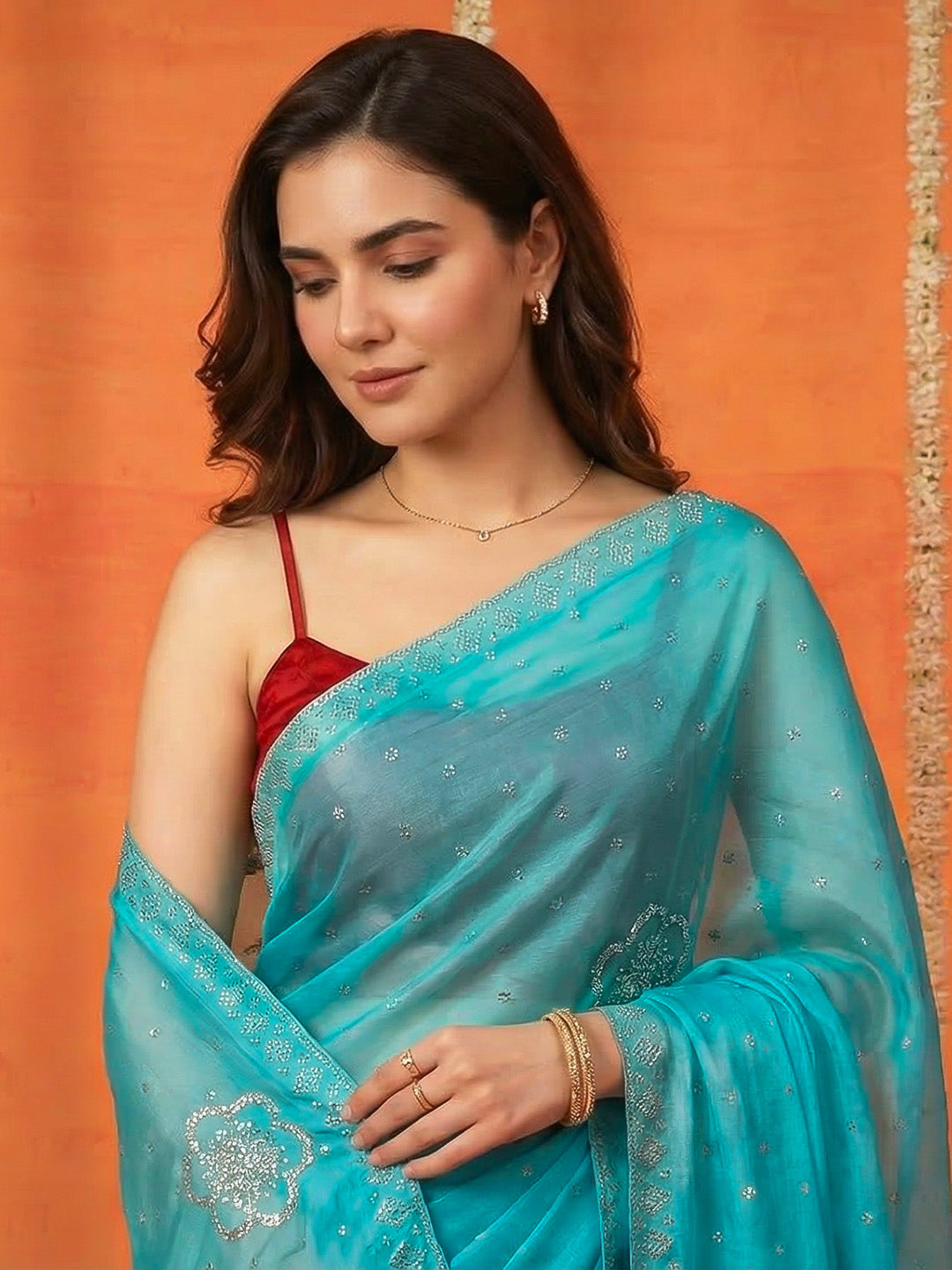 Embroidered Art Silk Saree