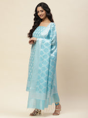 Woven Chanderi Unstitched Suit With Dupatta