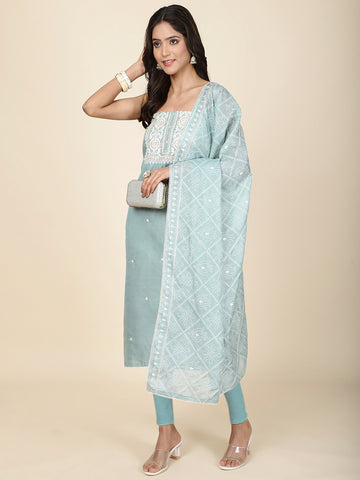 Neck Embroidery Unstitched Suit Material