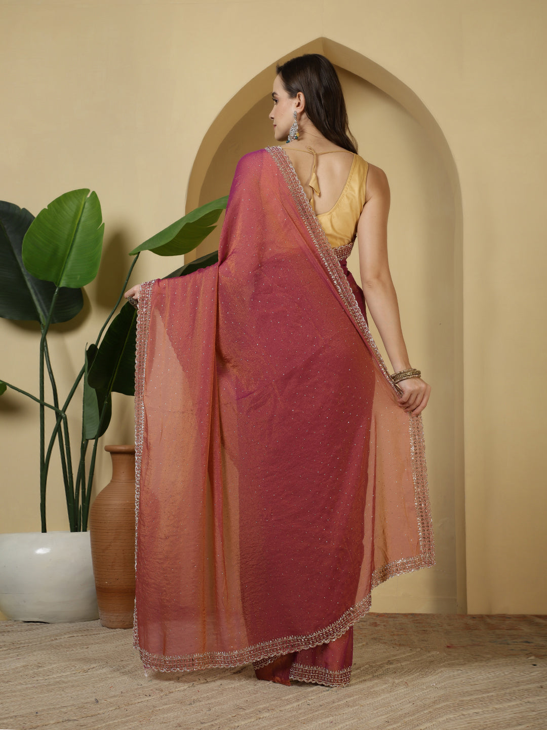 Sequence Work Georgette Saree