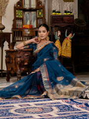 Woven Design Linen Saree