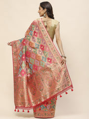 Zari Jaal Woven Dola Handloom Saree