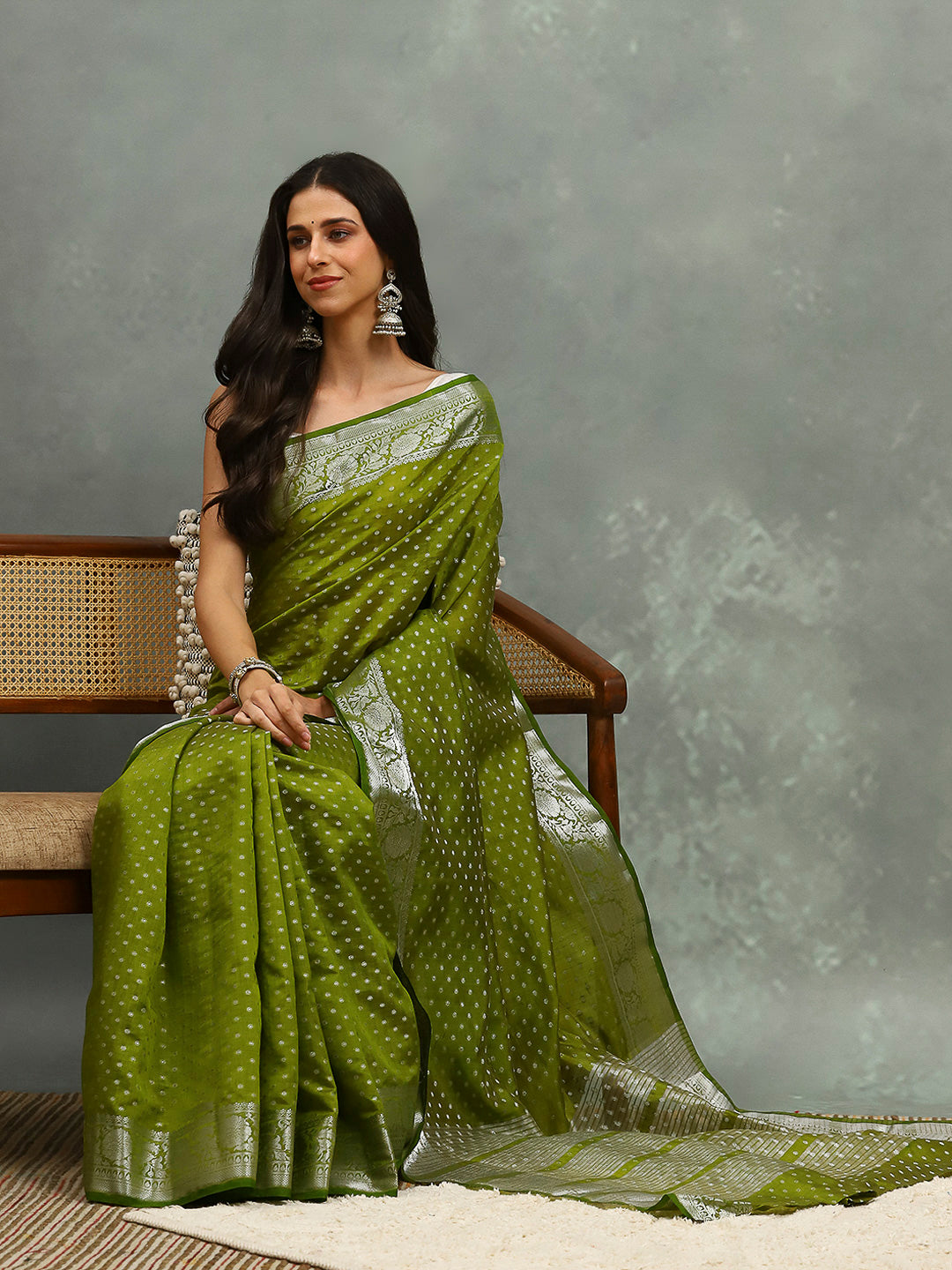 Woven Booti Art Silk Saree