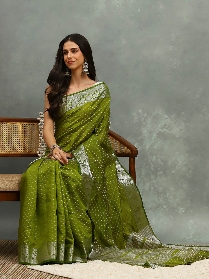 Woven Booti Art Silk Saree