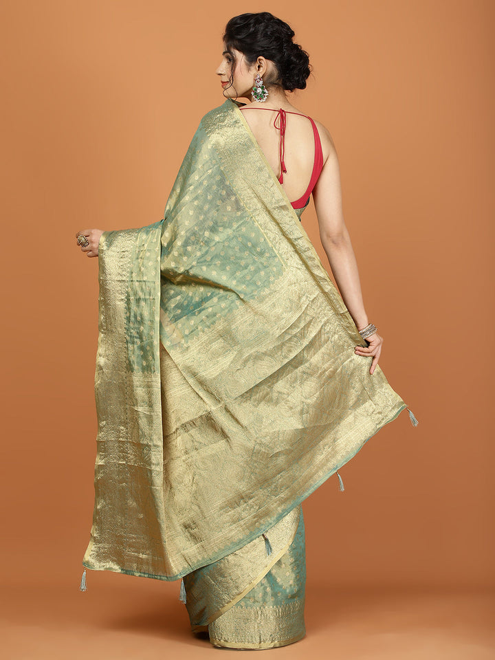 Zari Jaal Cotton Woven Saree