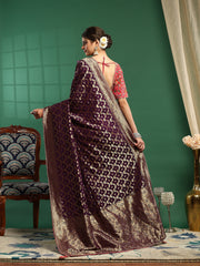 Embroidered Dola Silk Saree