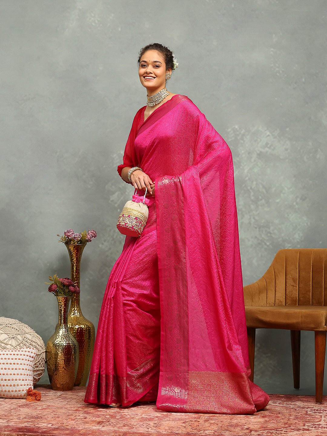 Wovn Border Art Silk Saree