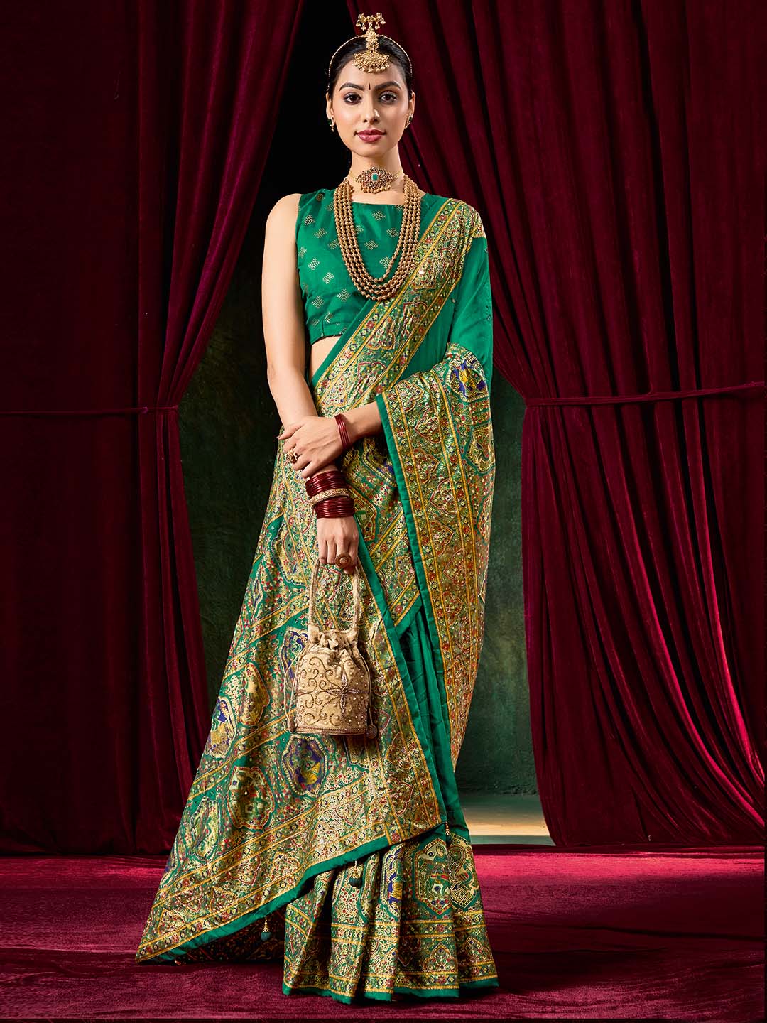 Digital Printed Art Silk Woven Saree