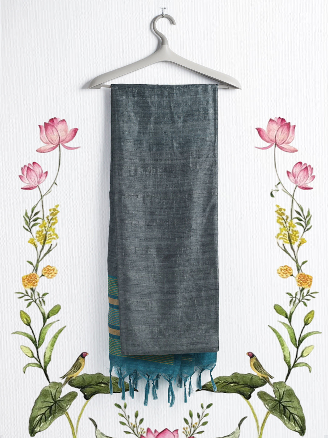 Printed Tussar Saree