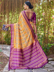 Patola Printed Art Silk Woven Saree