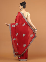 Stone Work Art Chiffon Saree