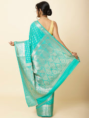 Zari Border Booti Woven Handloom Saree