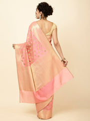 Zari Border Booti Woven Cotton Saree
