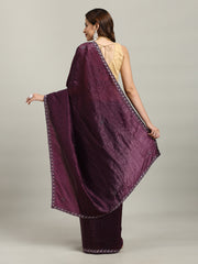 Stone Embroidery Tissue Saree