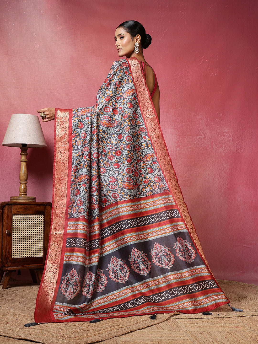Printed Art-Tusser Saree