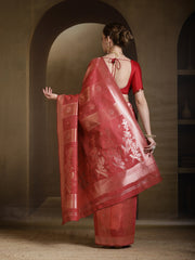 Woven Design Linen Blend Saree