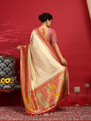 Embroidered Dola Silk Saree