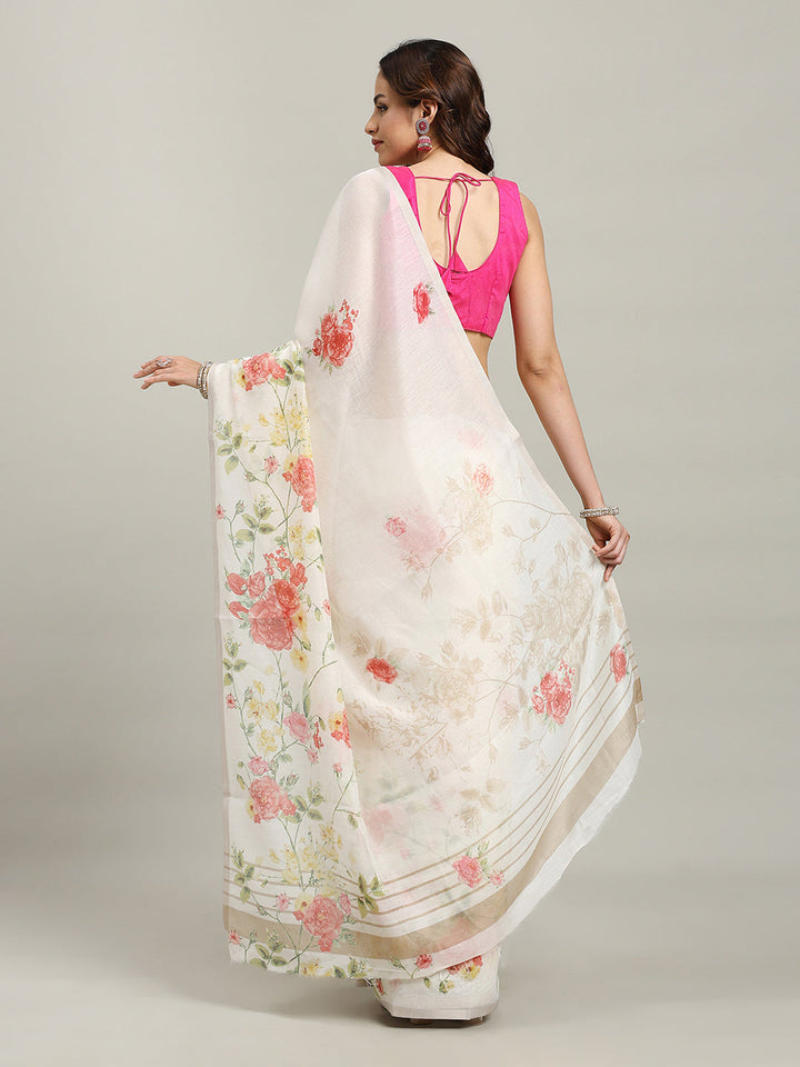 Maheshwari Printed Dola Cotton Saree