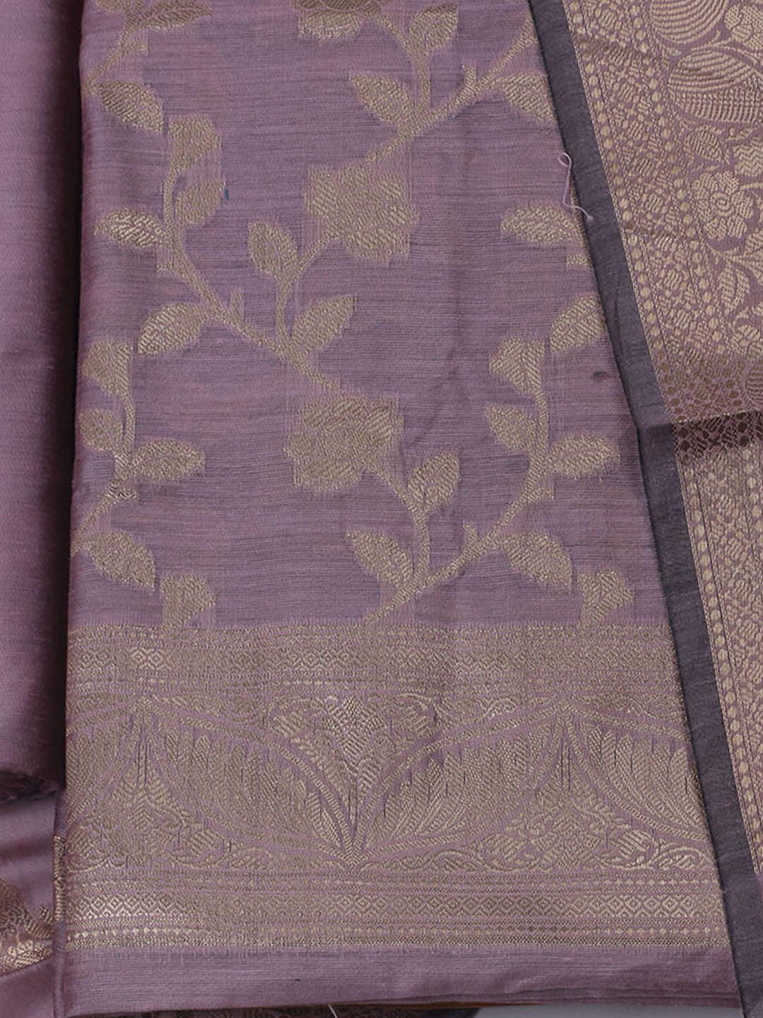 Woven Chanderi Unstitched Suit With Dupatta