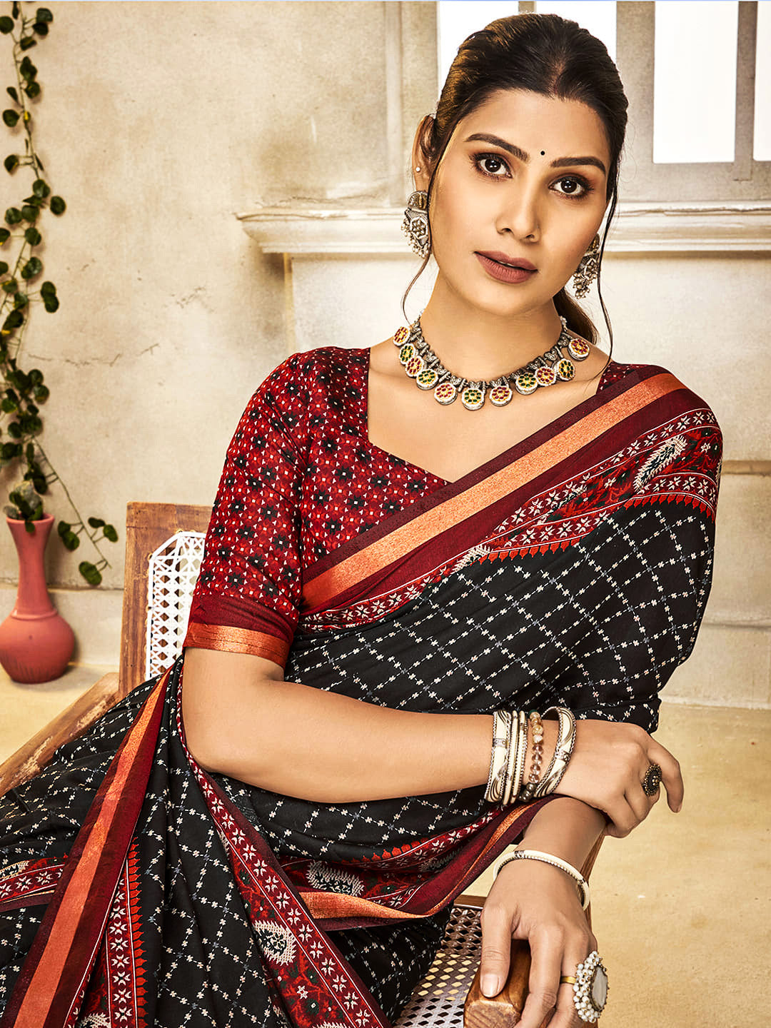 Printed Art Silk Saree