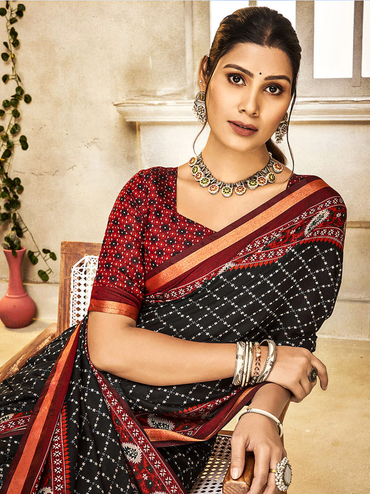Printed Art Silk Saree