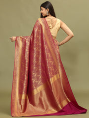 Zari Jaal Woven Handloom Saree