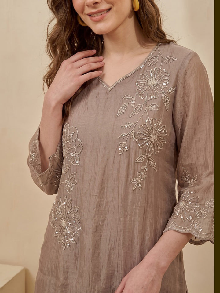 Mouse Printed Tissue Kurta Set