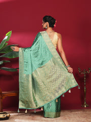 Woven Design Satin Saree