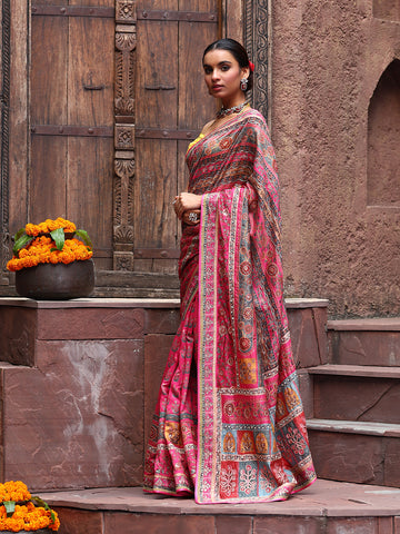 Printed Crepe Saree