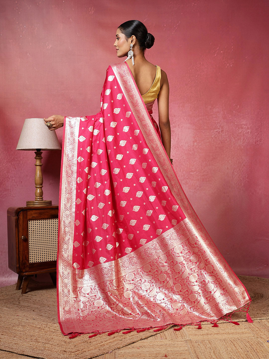 Zari Border Woven Art Silk Saree