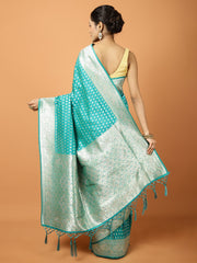 Stone Work Satin Woven Saree