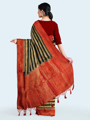 Zari Jaal Woven Art Silk Saree