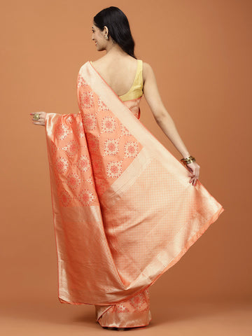 Zari Jaal Embroidery Banarasi Saree