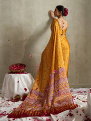 Printed Satin Saree