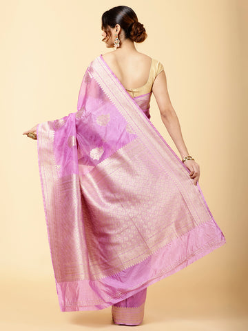 Zari Booti Woven Organza Saree