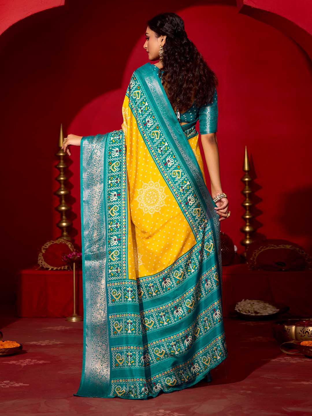 Patola Printed Art Silk Woven Saree